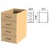 Тумба (каркас БЕЗ КРЫШКИ) приставная "Монолит", 400х595х728 мм, 4 ящика, бук бавария, ТМ06.1