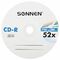 Диски CD-R SONNEN, 700 Mb, 52x, Cake Box (упаковка на шпиле) КОМПЛЕКТ 100 шт., 513533
