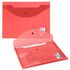Папка-конверт с кнопкой МАЛОГО ФОРМАТА (240х190 мм), А5, прозрачная, красная, 0,15 мм, STAFF, 270465