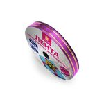 Лента упаковочная декоративная для подарков, золотые полосы, 12 мм х 45 м, розовая, ЗОЛОТАЯ СКАЗКА, 591825