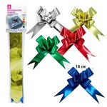 Бант-бабочка 5 см для подарка, НАБОР 10 шт., металлизированные, цвет ассорти, ЗОЛОТАЯ СКАЗКА, 591839