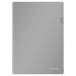 Папка-уголок Berlingo "Metallic", А4, 200мкм, серый металлик