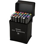 Маркеры для скетчинга двусторонние, НАБОР 36 шт, текстильный чехол, BRAUBERG, 152230