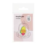 Значок акриловый MESHU "Avocado", прямая УФ-печать, 2,3*3,6см