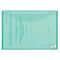 Папка-конверт с кнопкой БОЛЬШОГО ФОРМАТА (305х435 мм), А3, прозрачная, зеленая, 0,18 мм, BRAUBERG, 224033