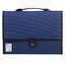 Папка-портфель пластиковая BRAUBERG "ДИПЛОМАТ" А4 (330х245х35 мм) 13 отделений, фактура "бисер", синяя, 226026