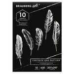 Альбом для пастели, картон ЧЕРНЫЙ тонированный 630 г/м2, 207x297 мм, 10 л., BRAUBERG ART CLASSIC, 105918