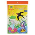 Цветная пористая резина (пенка EVA) Мульти-Пульти, А4, 6л., 6цв., 2мм, плюшевая, "Енот в волшебном мире"