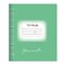 Тетрадь 24 л. BRAUBERG ЭКО "5-КА", линия, обложка плотная мелованная бумага, ЗЕЛЕНАЯ, 403004