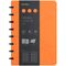 Бизнес-тетрадь А5+, 80л., Berlingo "Eclipse", клетка, на кольцах, с возм. замены блока, 80г/м2, пластик. (полифом) обложка, линейка-заклад., оранжевая