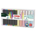 Набор текстовыделителей 12 ЦВЕТОВ на подставке, BRAUBERG "ORIGINAL", линия письма 1-5 мм, 151699