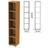 Шкаф (стеллаж) "Фея", 370х370х2000 мм, 4 полки, цвет орех милан, КФ15.5