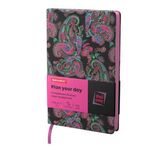 Ежедневник недатированный А5 (138х213 мм), BRAUBERG VISTA, под кожу, гибкий, 136 л., "Paistley", 112039