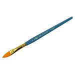 Кисть художественная синтетика Гамма "Галерея", плоскоовальная "кошачий язык" №12, короткая ручка