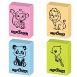 Ластик ЮНЛАНДИЯ "Зверушки", 28х18х10 мм, цвет ассорти, прямоугольный, 228706