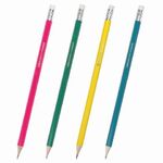 Карандаш чернографитный BRAUBERG, 1 шт., "Fluor", НВ, с ластиком, корпус неоновый ассорти, заточенный, 180613