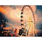 Картина по номерам 40х50 см, ОСТРОВ СОКРОВИЩ "Чертово колесо", на подрамнике, акриловые краски, 3 кисти, 662460