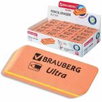Ластик BRAUBERG "Ultra", 41х14х8 мм, оранжевый, натуральный каучук, 228705
