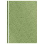 Бизнес-блокнот А5, 80л., OfficeSpace "Моноколор. Green leaves", матовая ламинация, выб. лак