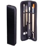 Пенал-тубус для кистей на молнии ПЧЕЛКА, кожзам, размер 380х90 мм, черный, ФК-3