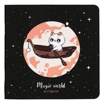 Записная книжка 170*170 мм 40л. на скрепке MESHU "Magic world", soft-touch ламинация, тиснение фольгой, блок без линовки, 80г/м2