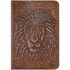 Обложка для паспорта OfficeSpace "Премиум", кожа, Лев, светло-коричневый