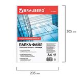 Папки-файлы перфорированные, А4, BRAUBERG, комплект 100 шт., гладкие, 45 мкм, 226831