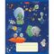 Тетрадь 18 л. HATBER клетка, обложка картон, "Космическое приключение" (5 видов в спайке),18Т5В1