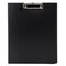Папка-планшет STAFF, А4 (310х230 мм), с прижимом и крышкой, пластик, черная, 0,5 мм, 229221