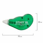 Корректирующая лента STAFF "EVERYDAY", 5 мм х 3 м, корпус зеленый, механизм перемотки, блистер, 226810