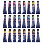 Краски акриловые художественные металлик BRAUBERG ART CLASSIC, НАБОР 24 шт, в тубах 12 мл, 191720