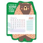 Календарь отрывной на магните 130*180мм склейка MESHU "Wise Bear", 2024г.