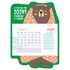 Календарь отрывной на магните 130*180мм склейка MESHU "Wise Bear", 2024г.