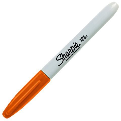 Маркер перманентный SHARPIE (США) ОРАНЖЕВЫЙ, "Fine", круглый наконечник, 1 мм, 2025036