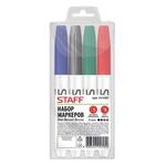 Маркеры стираемые для белой доски STAFF "EVERYDAY" WBM-093, НАБОР 4 ЦВЕТА, 2,5 мм, тонкий корпус, 151097