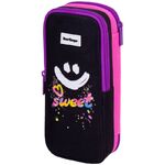 Пенал 2 отделения, 205*80*55 Berlingo "Sweet smile", полиэстер, внутренний органайзер, магнит