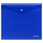 Папка-конверт на кнопке Berlingo "No Secret", А5+, 200мкм, синяя