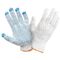 Перчатки х/б 7 класс OfficeClean, профи, с точечным ПВХ, 6 нитей, белые, 59-61г, 216 текс