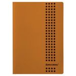 Тетрадь А4, 40 листов, BRAUBERG "Metropolis", скоба, клетка, обложка пластик, ОРАНЖЕВЫЙ, 403404