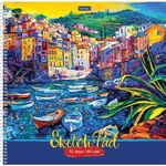 Скетчбук, белая бумага 160 г/м2, 290х290 мм, 32 л., спираль, с эскизом, Импрессионизм, 32Т3лAпс_16975