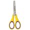 Ножницы ЮНЛАНДИЯ "ВОЗДУШНЫЙ ЗМЕЙ", 125 мм, для левши, резиновые вставки, желто-фиолетовые, европодвес, 236783