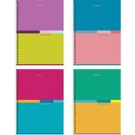 Тетрадь А4, 80 л., BRAUBERG, гребень, клетка, обложка твердая, "Color", 404055