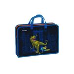 Папка с ручками 1 отделение, А4 Berlingo "T-Rex style", 340*245*75мм, пластик, на молнии