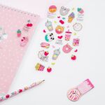 Наклейки гелевые MESHU "Cute sweets", 10*22см, 31 наклейка, инд. уп., европодвес