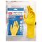 Перчатки резиновые хозяйственные OfficeClean Стандарт, прочные, разм. XL, желтые, пакет с европодвесом