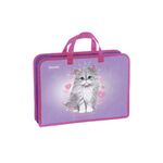 Папка с ручками 1 отделение, А4 Berlingo "Royal kitty", 340*245*75мм, пластик, на молнии