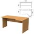 Стол письменный эргономичный "Монолит", 1600х900х750 мм, правый, цвет бук бавария, СМ6.1