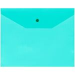 Папка-конверт на кнопке OfficeSpace А5 (190*240мм), 120мкм, пластик, полупрозрачная, зеленая