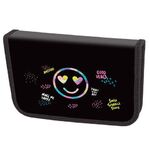 Пенал ЮНЛАНДИЯ, 1 отделение, металлизированный картон, конгрев, 19х11 см, "Smiley", 271508