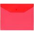 Папка-конверт на кнопке OfficeSpace А5 (190*240мм), 120мкм, пластик, полупрозрачная, красная